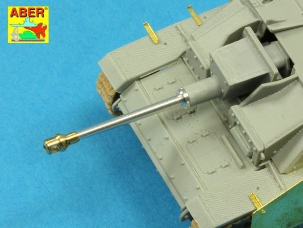 Aber 72L-53 Lufa do niemieckich dział pancernych StuG.III, Ausf.G wersja wczesna / German StuK.40 L/48 7,5 cm Barrel early model muzzle brake for StuG. III Ausf.F/8 and StuG. III Ausf.G early 1/72 – imagen 6