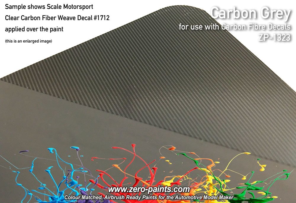 Zero Paints ZP-1323 Carbon Grey (Carbon Fibre Grey) Paint 60ml – zdjęcie 3