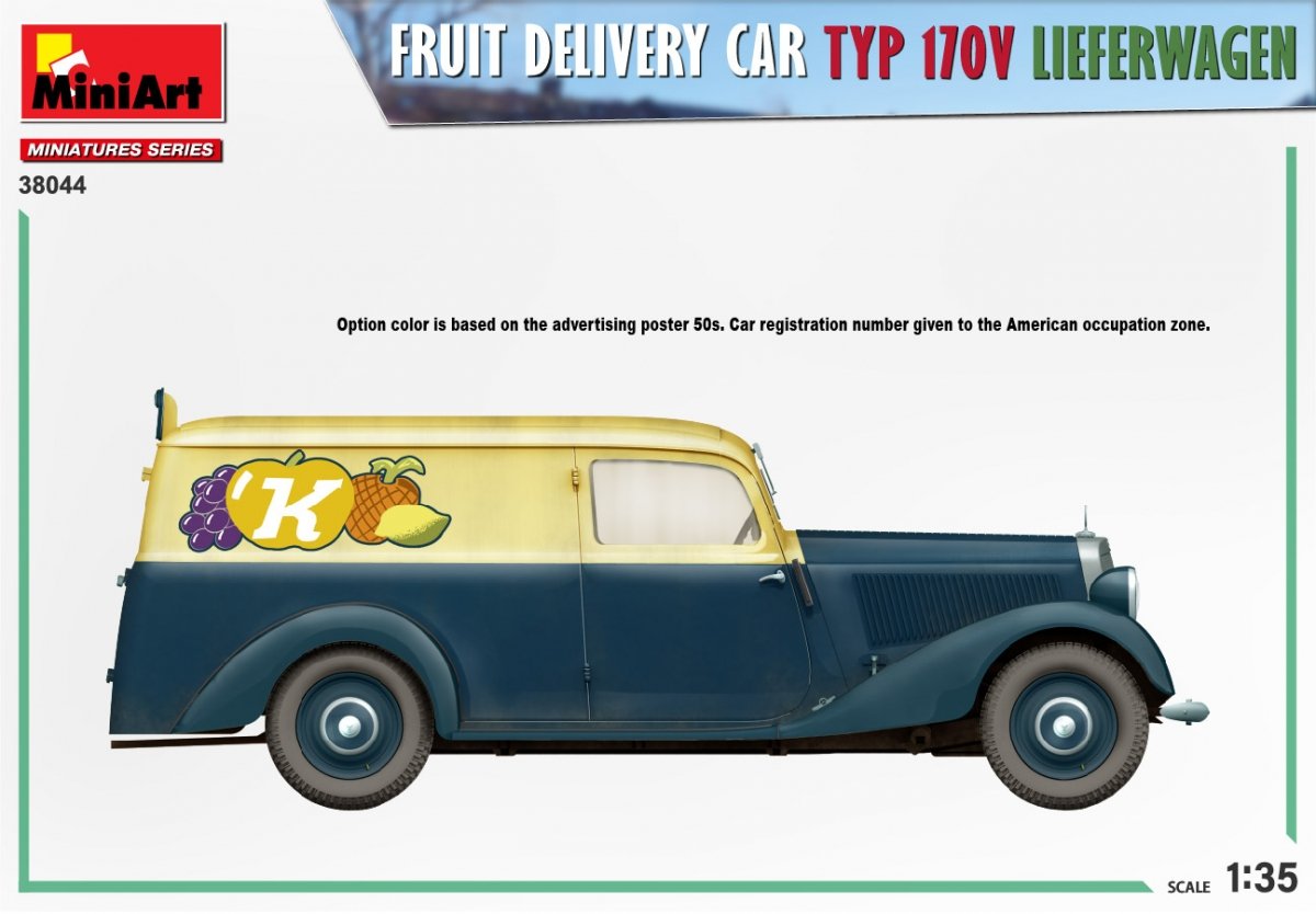 MiniArt 38044 FRUIT DELIVERY VAN TYP 170V LIEFERWAGEN 1/35 – imagen 5