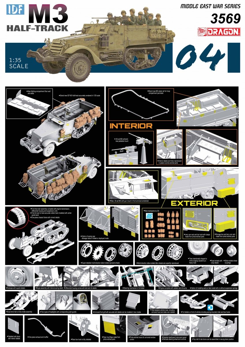 Dragon 3569 IDF M3 Half-Track 1/35 – zdjęcie 2