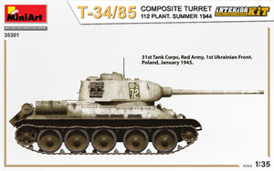 MiniArt 35301 T-34/85 COMPOSITE TURRET. 112 PLANT. SUMMER 1944 INTERIOR KIT 1/35 – immagine 3