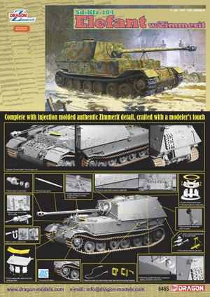 Dragon 6465 Sd.Kfz.184 Elefant w/Zimmerit 1/35 – zdjęcie 2