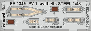 Ceintures de sécurité Eduard FE1349 PV-1 STEEL ACADEMY 1/48