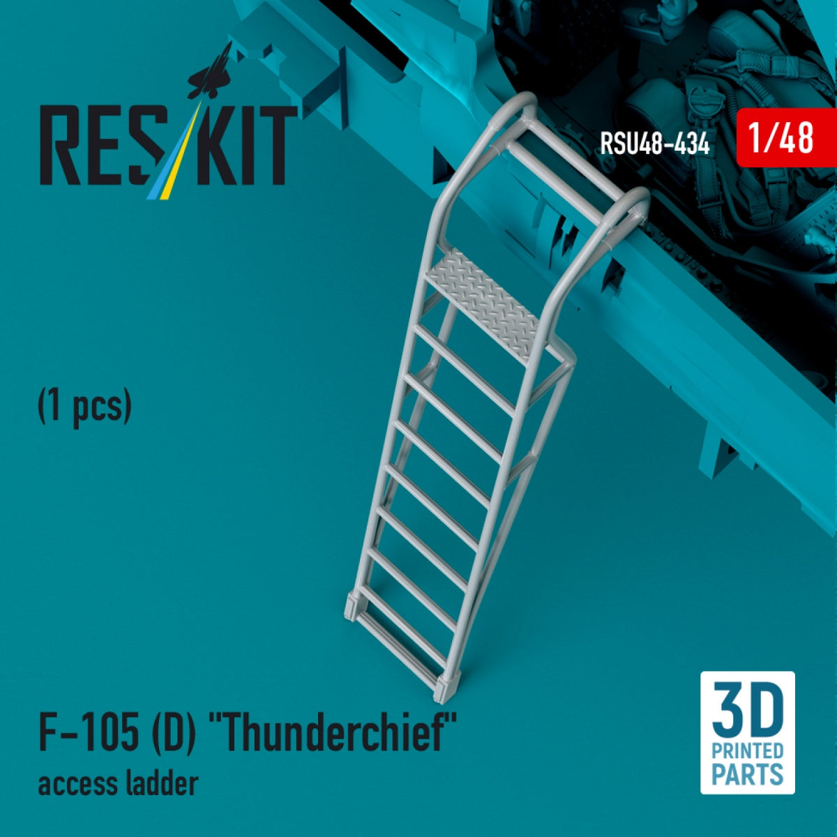 RESKIT RSU48-0434 F-105D &amp;quot;Thunderchief&amp;quot; access ladder (1 pcs) (3D Printed) 1/48