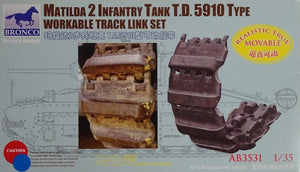 Bronco AB3531 Matilda 2 TD 5910 Type Jeu de chenilles fonctionnelles 1/35