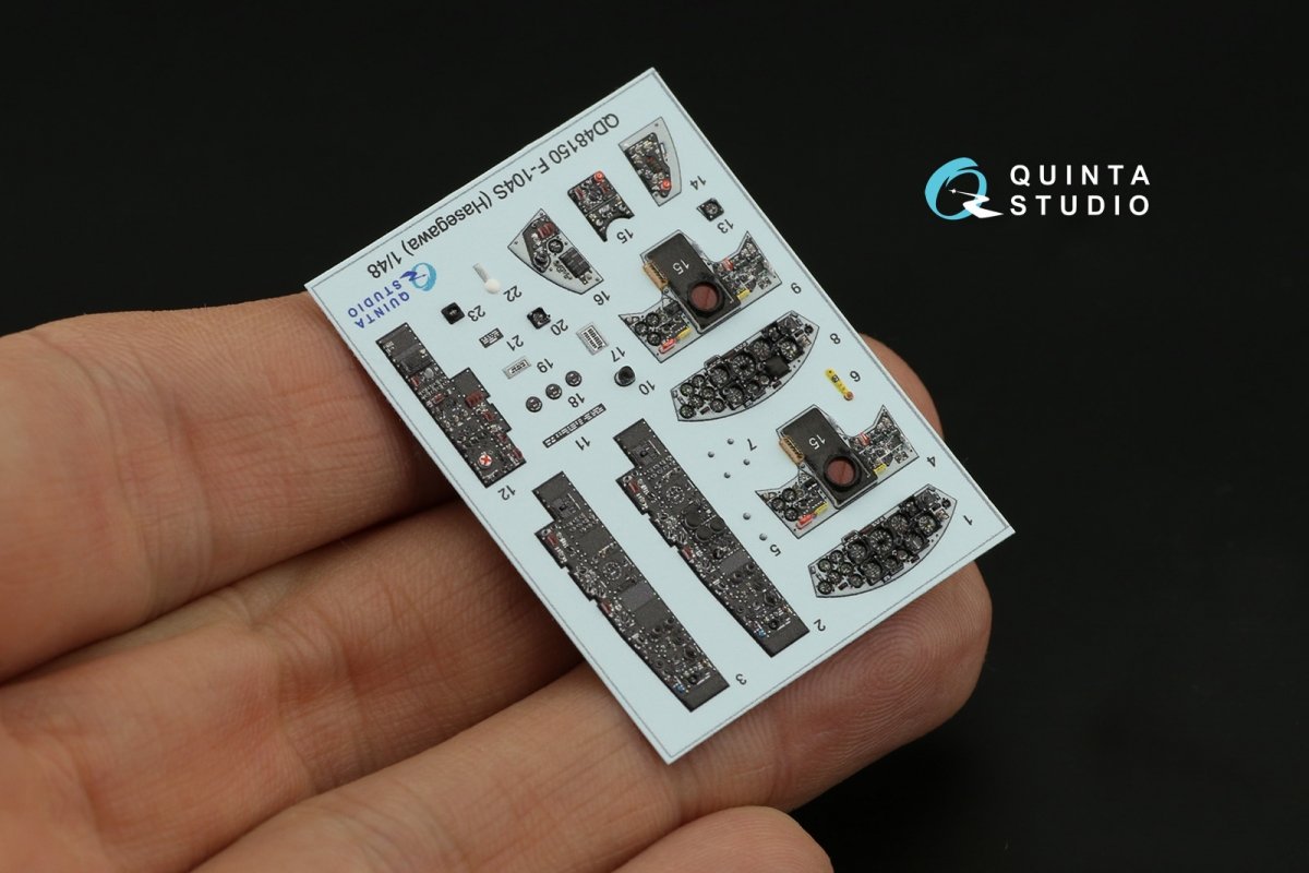 Quinta Studio QD48150 F-104S 3D-Printed &amp;amp; coloured Interior on decal paper (Hasegawa) 1/48 – immagine 9