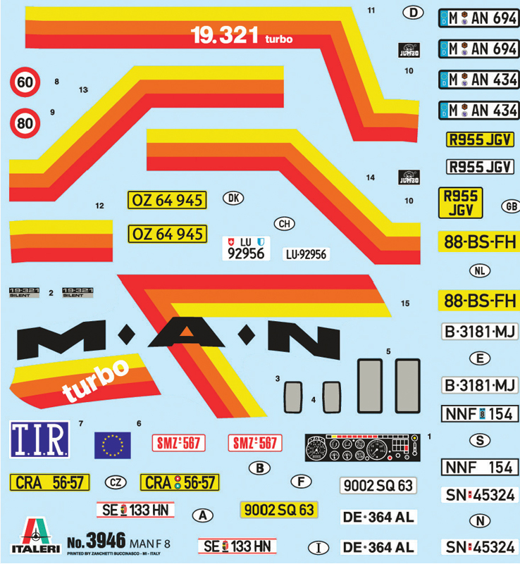Italeri 3946 MAN F8 19.321 4x2 1/24 – image 3