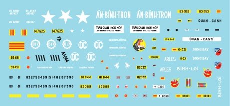 Star Decals 72-A1044 Vietnam 3. CMP C15TA, V-100 Commando, M151 Mutt, M35A1 Truck, M8 Greyhound, Panhard AML 178 1/72 – Bild 3