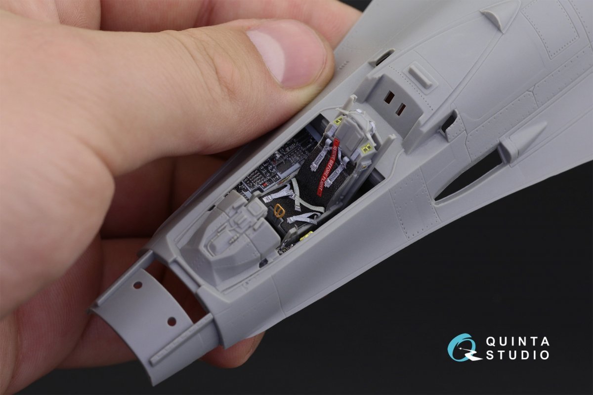 Quinta Studio QD48194 F-16С 3D-Printed &amp;amp; coloured Interior on decal paper (for Kinetic kit) 1/48 – immagine 5