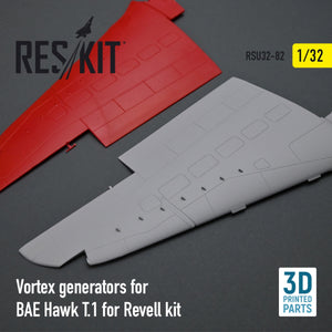 RESKIT RSU32-0082 VORTEX GENERATORS FOR BAE HAWK T.1 FOR REVELL KIT (3D PRINTED) 1/32 – imagen 2