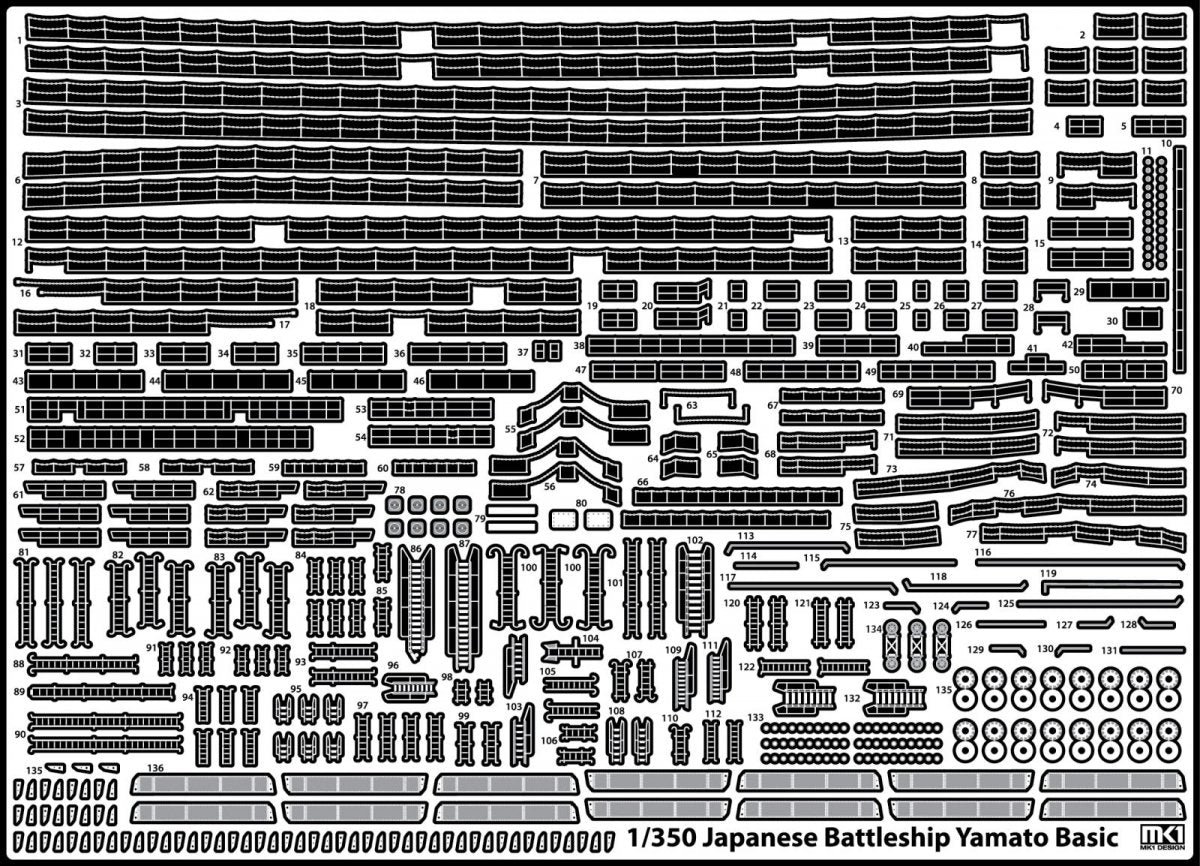 MK1 Design MD-35023 New Yamato Wooden Deck 1/350 – imagen 2