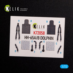 Décalcomanies 3D intérieures KELIK K72058 HH-65A/B Dolphin pour maquette Dream Model au 1/72 – image 2