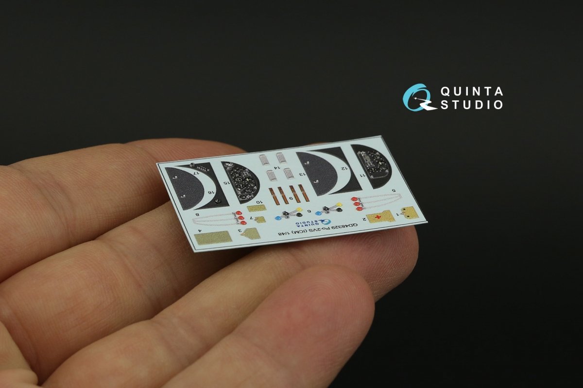 Intérieur imprimé en 3D et coloré sur papier décalcomanie Quinta Studio QD48329 Po-2VS (ICM) 1/48 – image 5