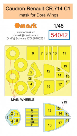 Omask 54042 Caudron-Renault CR.714 mask C1 (for Dora Wings) 1/48 – image 2
