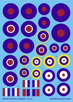 Techmod 48037 - British National Insignias III 1/48