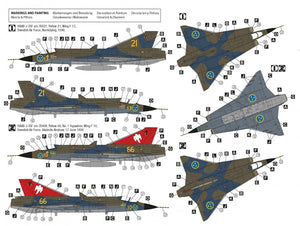 Hobby 2000 72055 Saab J-35F Draken ( HASEGAWA + CARTOGRAF + MASKI ) 1/72 – Bild 2