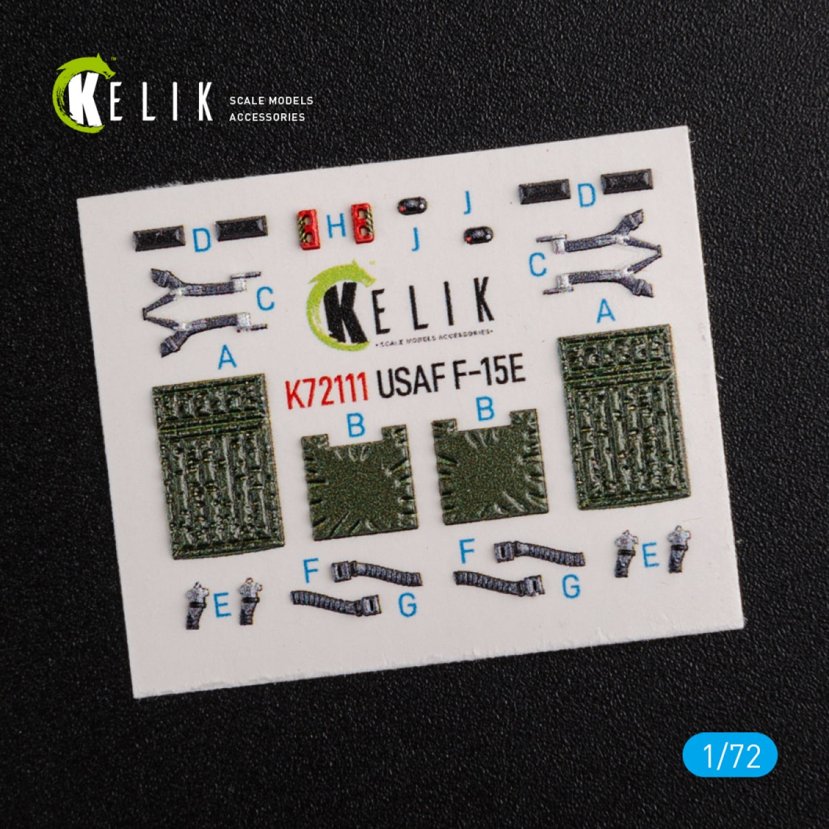 KELIK K72111 F-15E interior 3D decals for Academy kit 1/72 – imagen 2