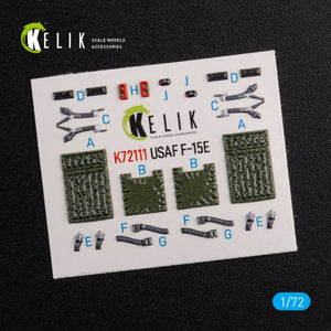 KELIK K72111 F-15E interior 3D decals for Academy kit 1/72 – imagen 2