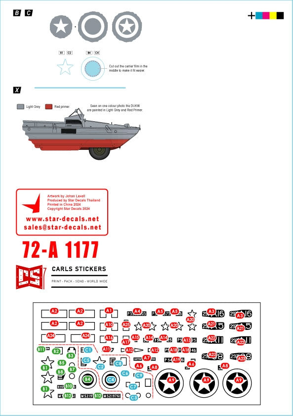 Star Decals 72-A1177 J-Day DUKW + SEEP. Amphibiens britanniques n° 2. 297e compagnie (GT) RASC et groupe de plage. Échelle 1/72. – image 3