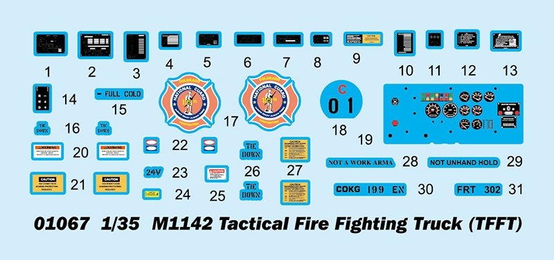 Trumpeter 01067 M1142 HEMTT TFFT (Tactical Fire Fighting Truck) 1/35 – immagine 5