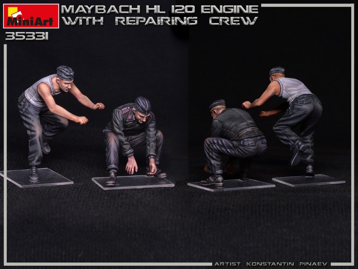 Miniart 35331 MAYBACH HL 120 ENGINE FOR PANZER III/IV FAMILY WITH REPAIR CREW 1/35 – Bild 10