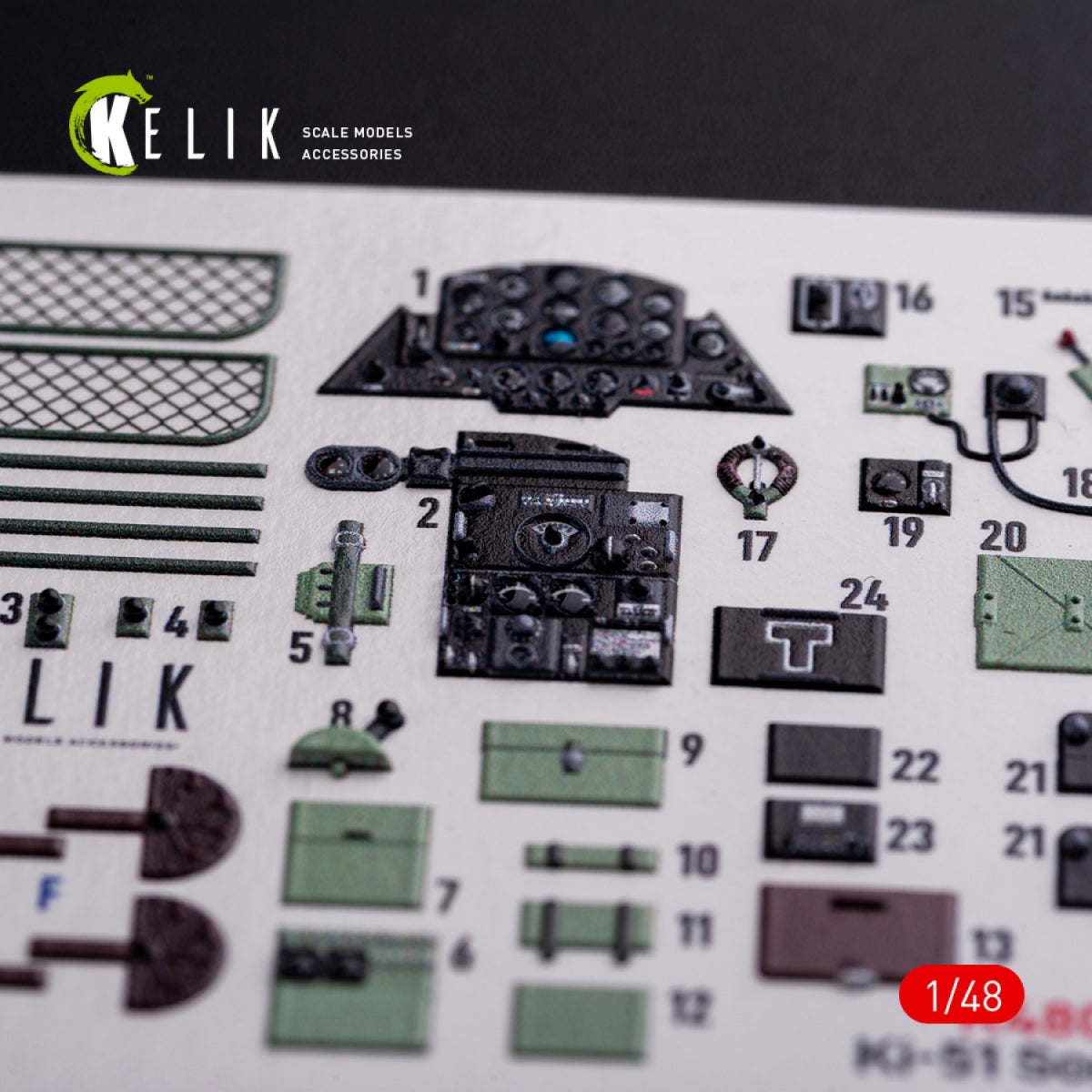 KELIK K48077 Ki-51 Sonia interior 3D decals for WingsyKits kit 1/48 – Bild 3