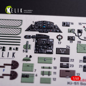 KELIK K48077 Ki-51 Sonia interior 3D decals for WingsyKits kit 1/48 – Bild 3