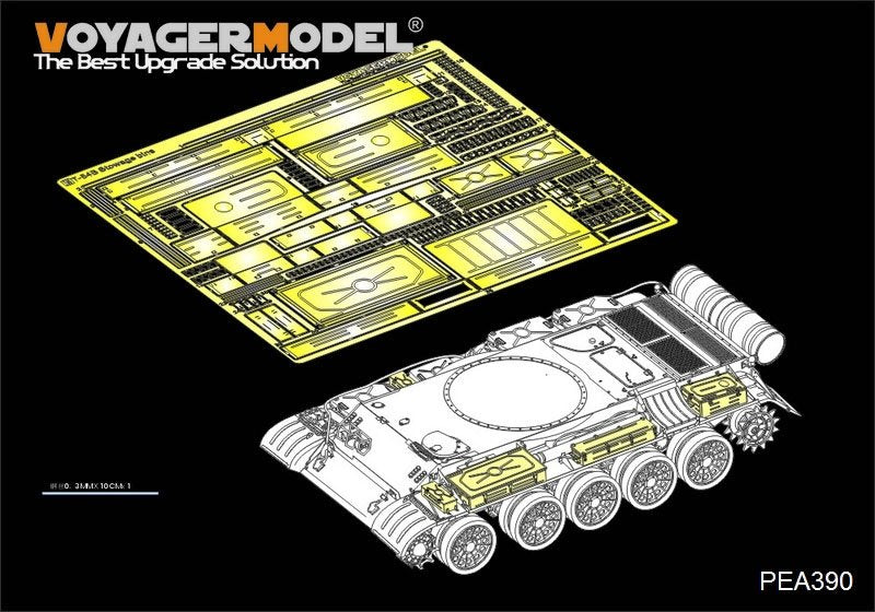 Maquette Voyager PEA390 Coffres de rangement pour char moyen russe T-54B (pour TAKOM 2055) 1/35