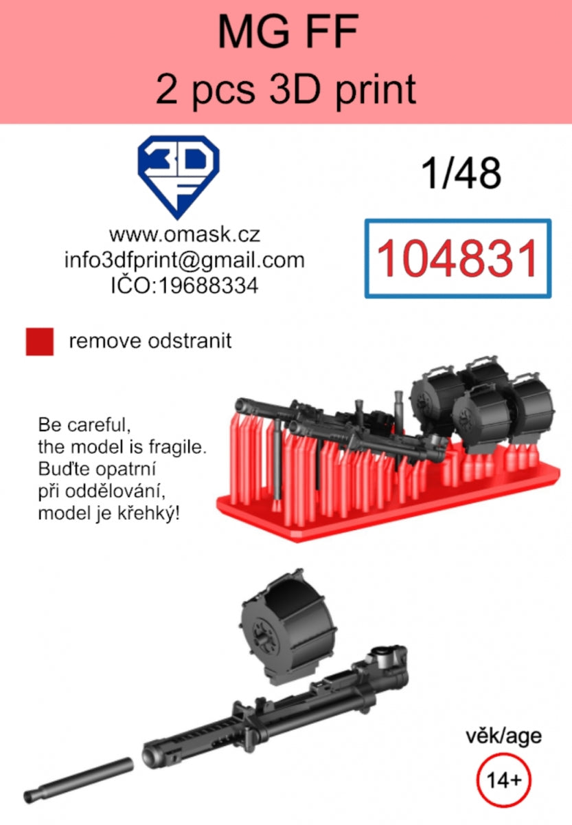 Omask 104831 MG-FF 3D print 1/48 – imagen 2