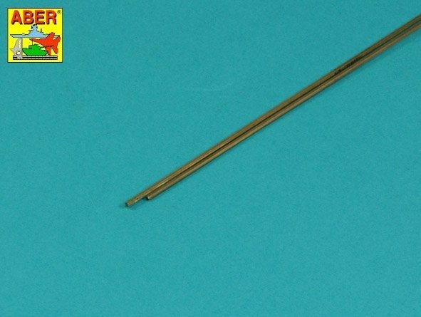 Tiges hexagonales en laiton Aber HR-15, longueur 1,5 mm, 245 mm x 2 pièces.