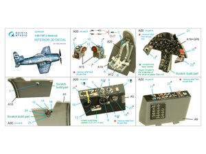 Quinta Studio QD48384 F8F-2 Bearcat 3D-Printed &amp;amp; coloured Interior on decal paper (Hobby Boss) 1/48 – Bild 2