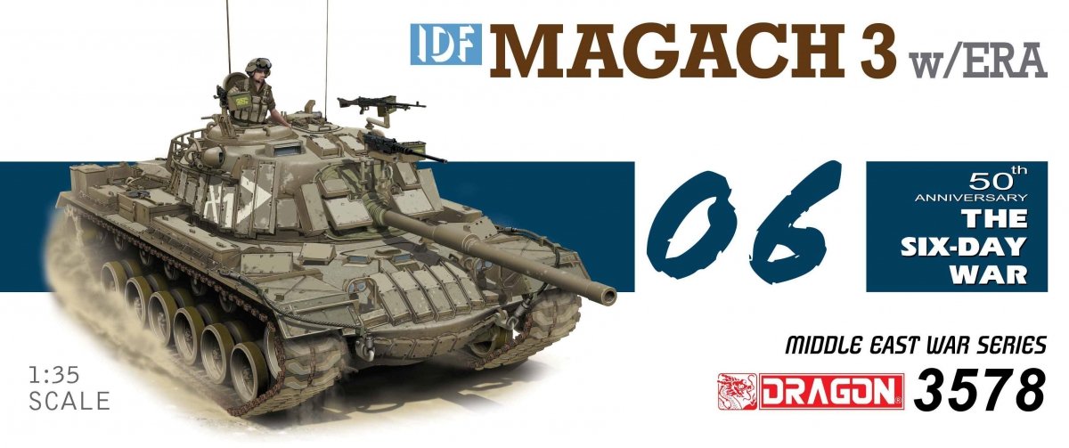 Dragon 3578 IDF Magach 3 w/ERA 1/35
