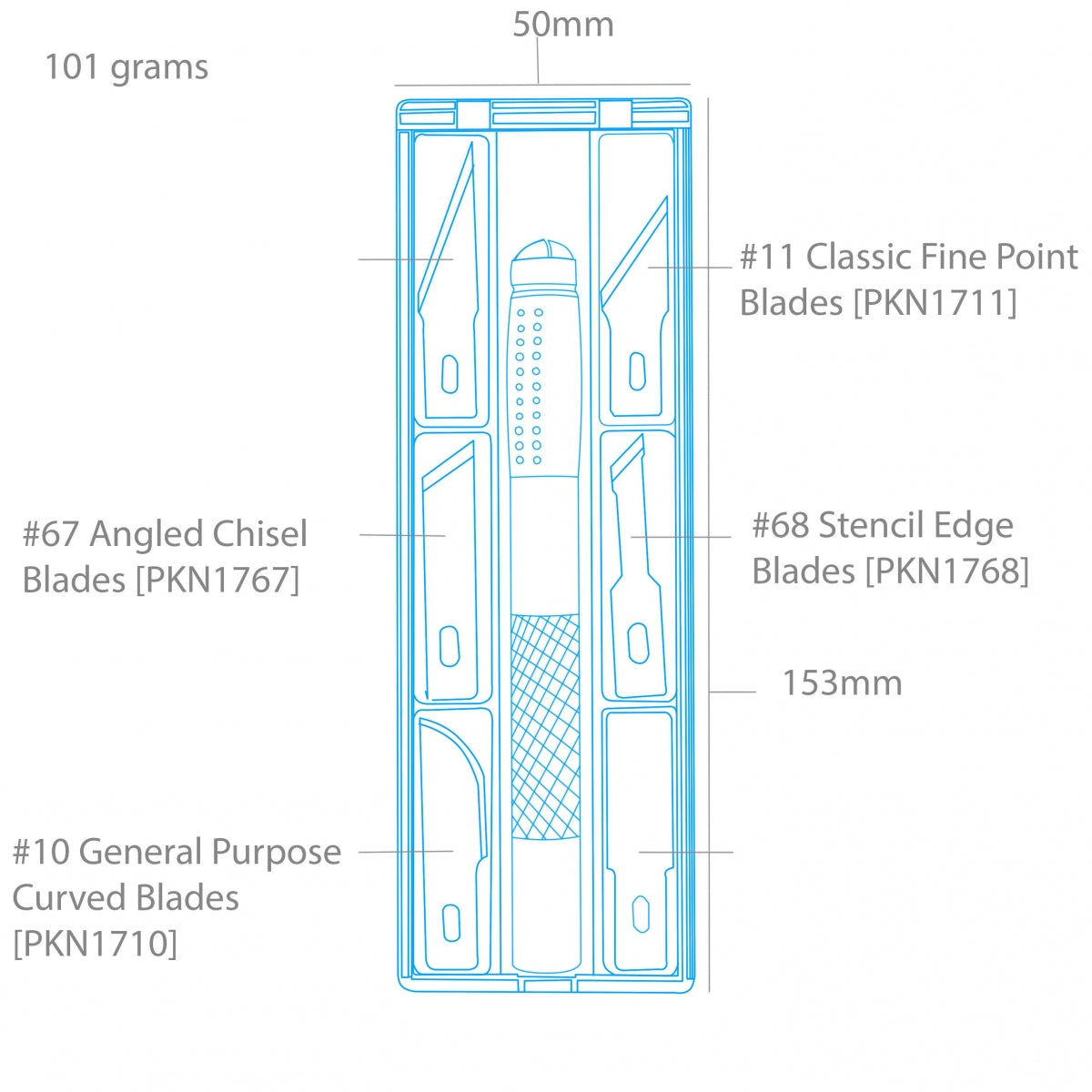 Modelcraft PKN4302-S Soft Grip Craft Knife #2 Set (125mm) – image 3