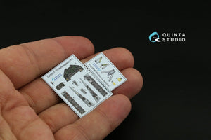 Quinta Studio QD72067 F-117A 3D-Printed &amp;amp; coloured Interior on decal paper (Hasegawa) 1/72 – immagine 2
