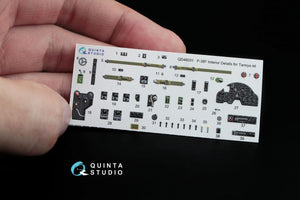 Quinta Studio QD48031 P-38F 3D-Printed &amp;amp; coloured Interior on decal paper (for Tamiya kit) 1/48 – Bild 3