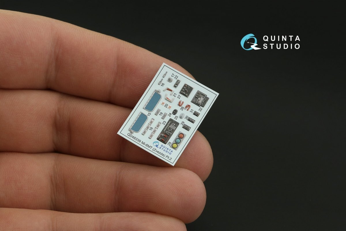 Quinta Studio QD48339 Mi-8MT 3D-Printed &amp;amp; coloured Interior on decal paper (Zvezda) 1/48 – immagine 6