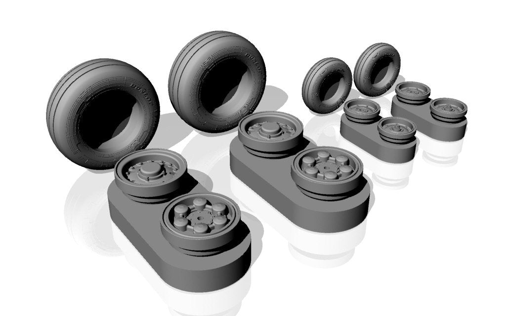 Armory Models AW48501a Panavia Tornado wheels, w/ tyres type “a” (DL) 1/48 – Bild 2