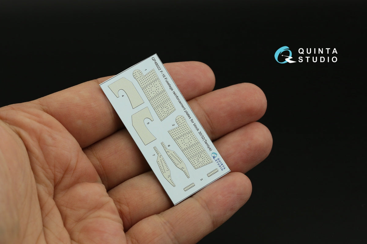 Quinta Studio QP48022 F-16 block 30/32 reinforcement plates (Tamiya) 1/48 – zdjęcie 5