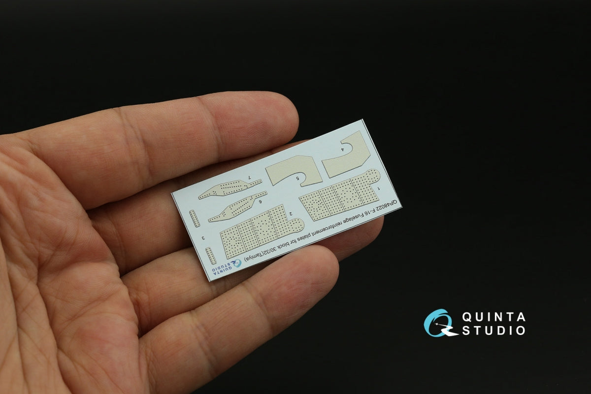 Quinta Studio QP48022 F-16 block 30/32 reinforcement plates (Tamiya) 1/48 – zdjęcie 3