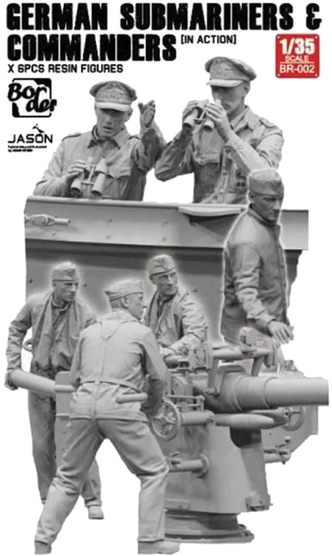Border Model BR-002 German Submariners &amp; Commanders (in action) resin figures 6 Pcs. 1/35