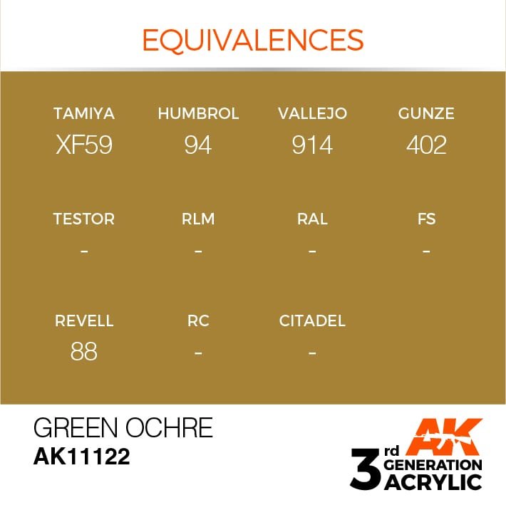 AK Interactive AK11122 GREEN OCHRE – STANDARD 17ml – Bild 3