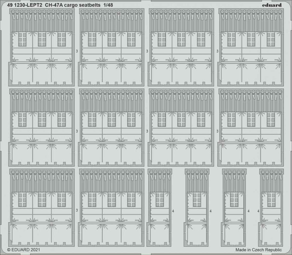 Eduard 491230 CH-47A cargo seatbelts HOBBY BOSS 1/48 – imagen 2