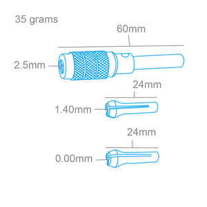Jeu de mandrins à broches Modelcraft PPV4012-S avec 3 pinces – image 2
