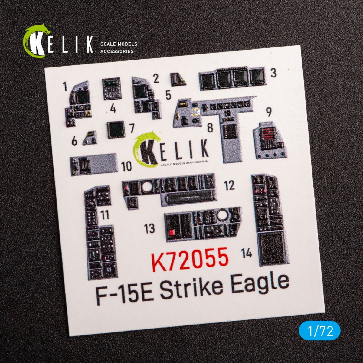 KELIK K72055 F-15E STRIKE EAGLE - INTERIOR 3D DECALS FOR REVELL KIT 1/72 – Bild 4