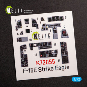 KELIK K72055 F-15E STRIKE EAGLE - INTERIOR 3D DECALS FOR REVELL KIT 1/72 – Bild 4