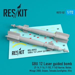 RESKIT RS72-0052 GBU-12 GUIDED BOMB (2 PCS) 1/72