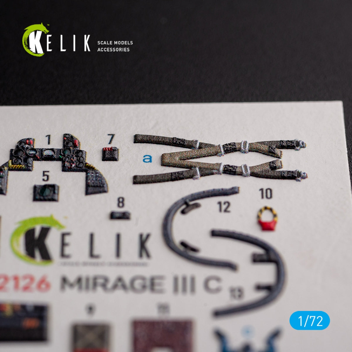 KELIK K72126 MIRAGE III C - interior 3D decals for Modelsvit kit 1/72 – image 2