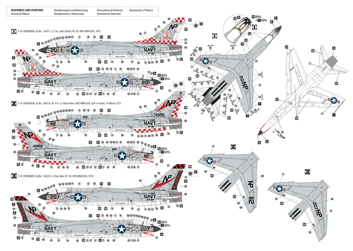 Hobby 2000 48040 F-8J Crusader ( Hasegawa + CARTOGRAF + MASKI ) 1/48 – Bild 2