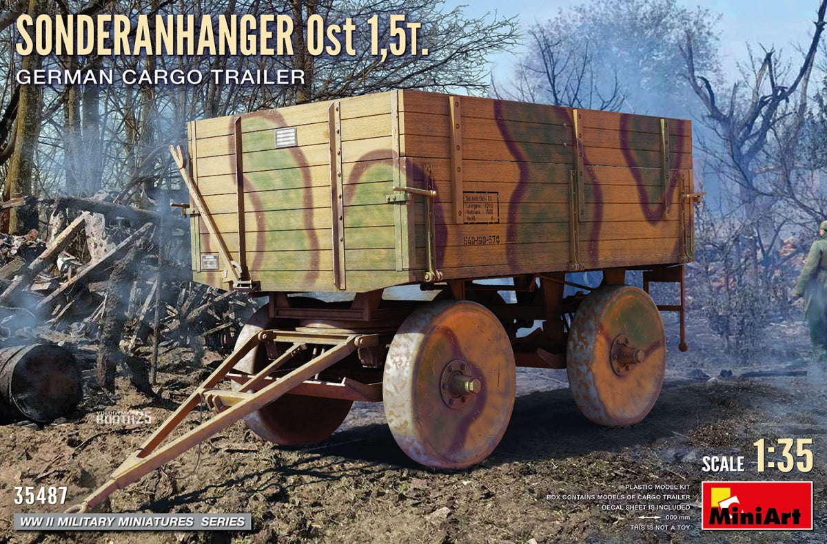 MiniArt 35487 Sonderanhanger 0st 1.5T. German Cargo Trailer 1/35