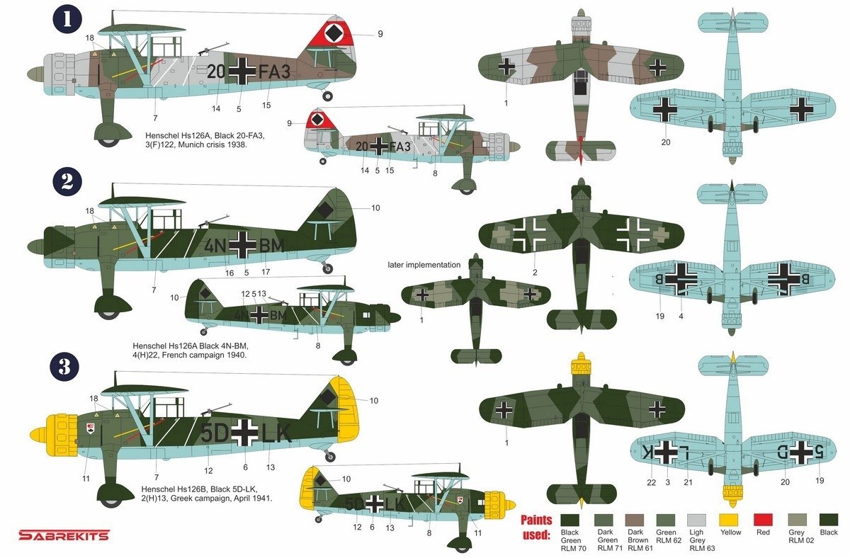 SabreKits SBK7010 Henschel Hs 126A/B 1/72 – image 2
